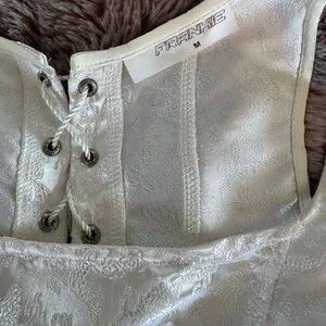 Urban Outfitters Renewal White Lace Up Corset Top